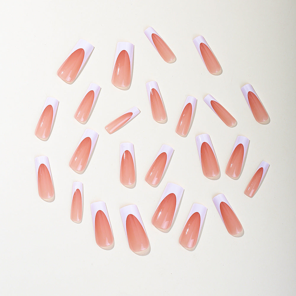 Elegant French Tip Acrylic Nail Extensions Kalsten 1789713347