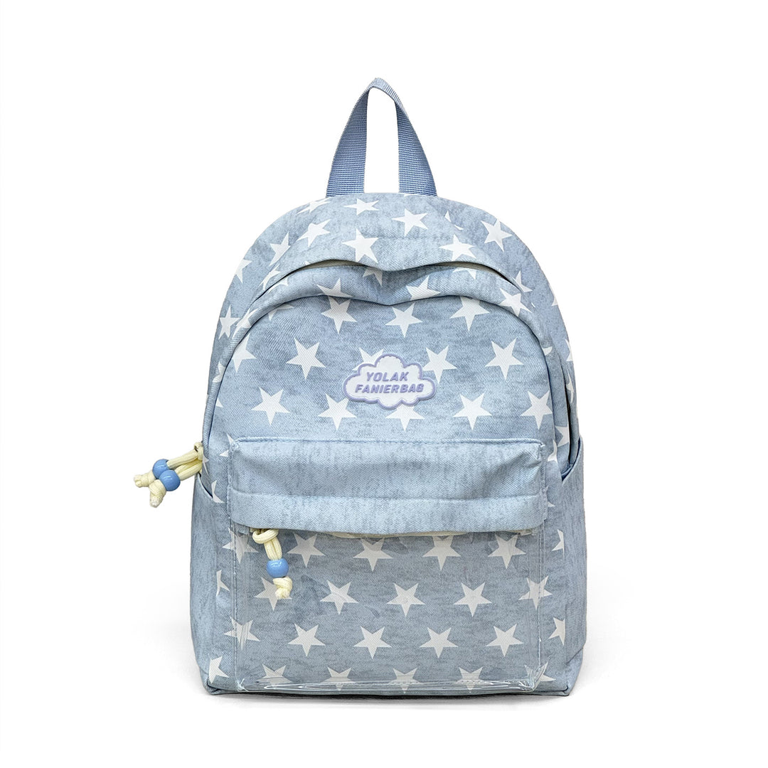Transparent Window Star-Print Backpack Kalsten