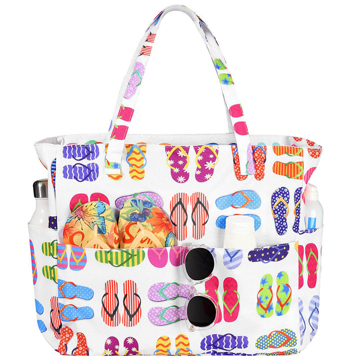 Spacious and Stylish Shopping Bag with Striped Pattern Kalsten