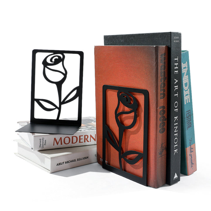 Decorative Floral Metal Bookends