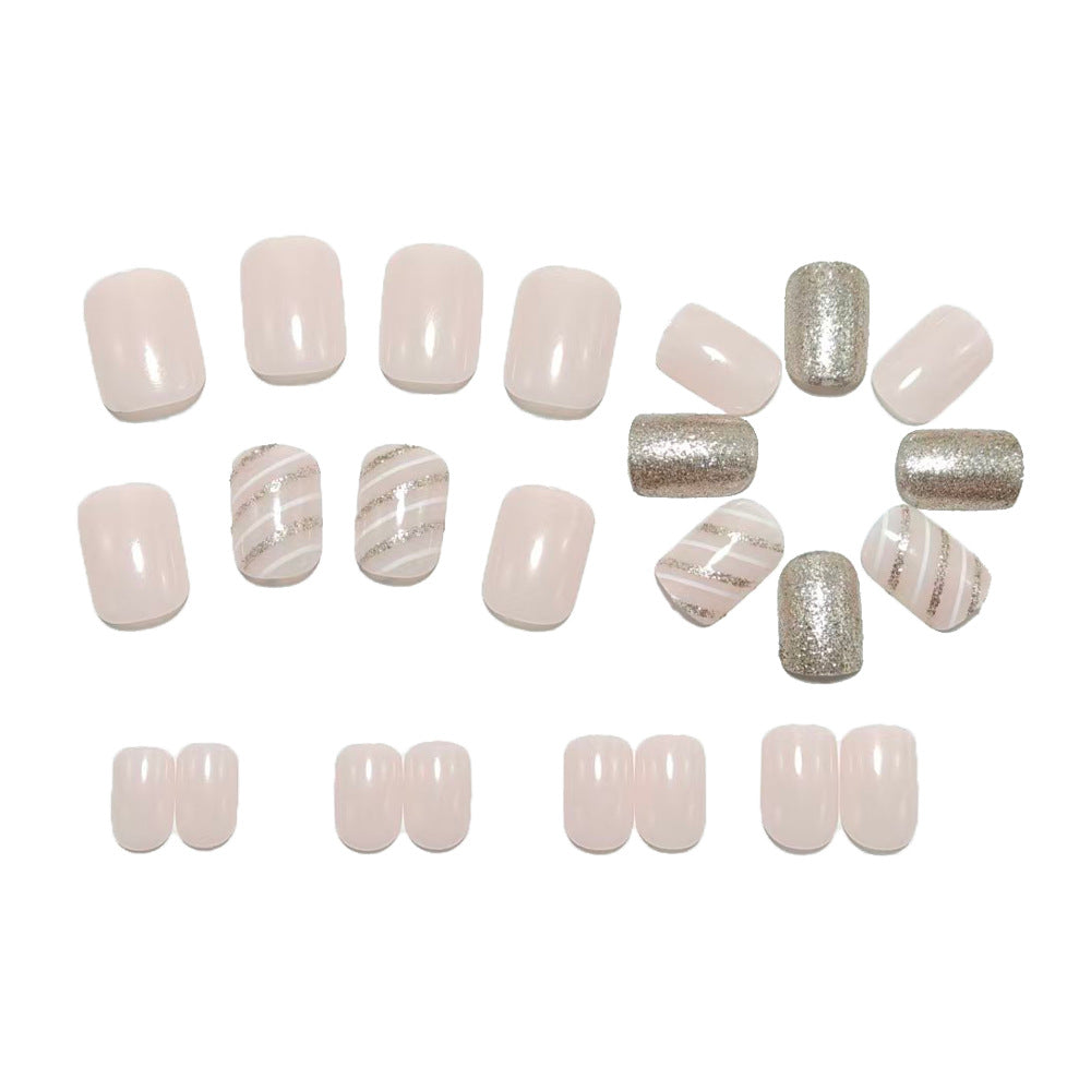 Glamorous artificial nails with glitter and ombre Kalsten