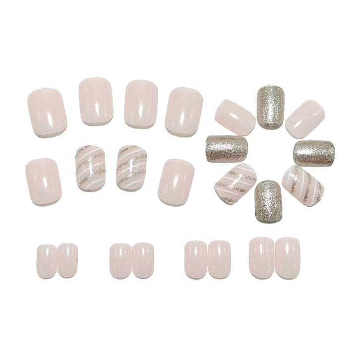 Glamorous artificial nails with glitter and ombre Kalsten