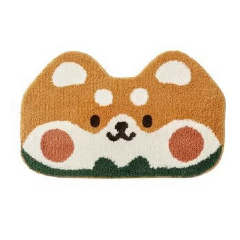 Cartoon Pig-Themed Bath Mat