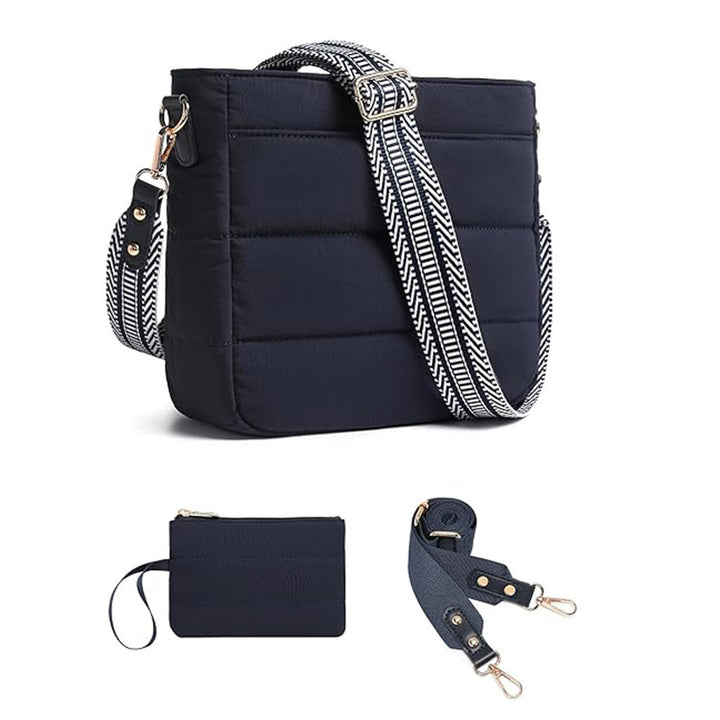 Fashionable shoulder bag with detachable wallet compartment Kalsten