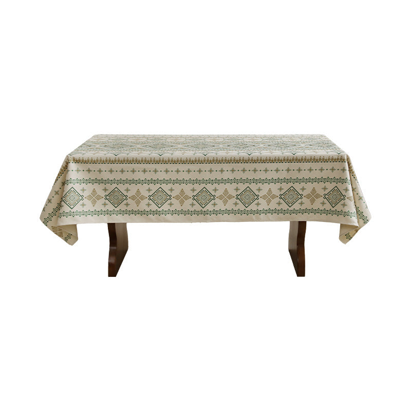 Rectangular tablecloth in Boho pattern with linen look Kalsten