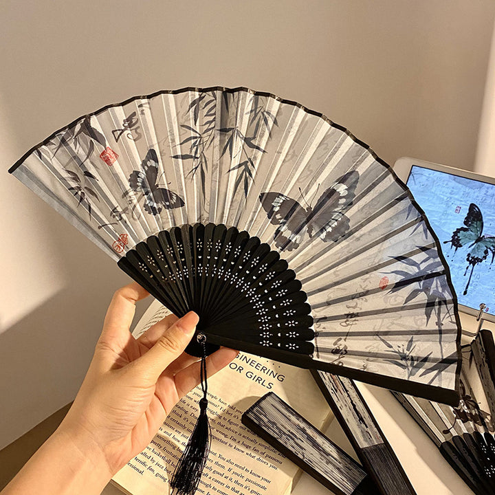 Handmade Fan with Elegant Butterfly Design Kalsten