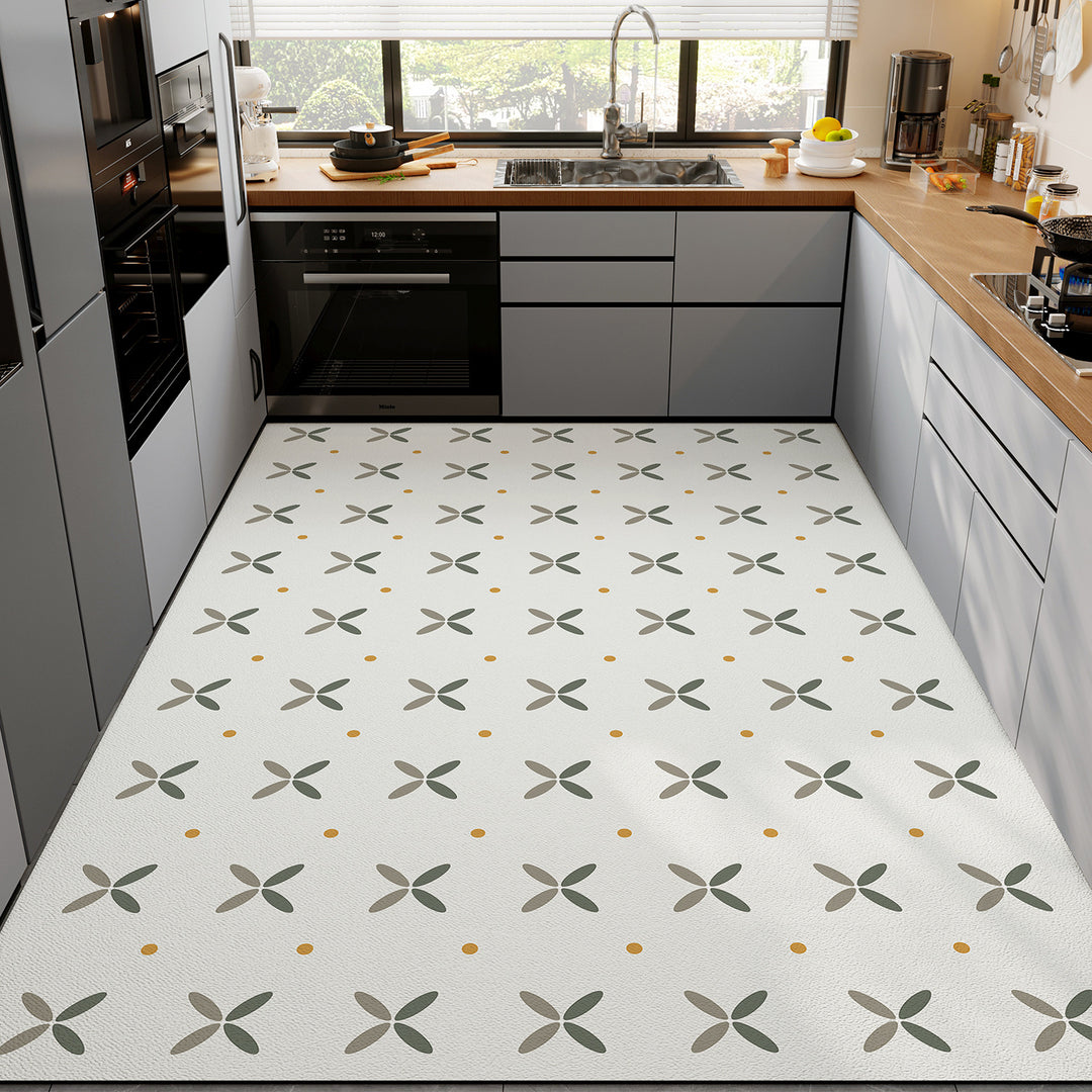 Floral Pattern Kitchen Mat