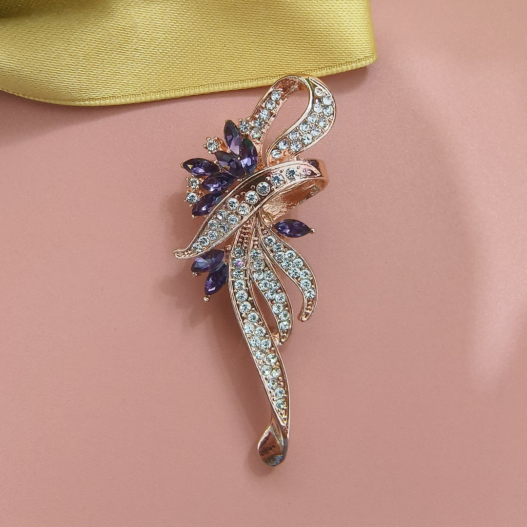 Exquisite brooch with sparkling zirconia and blue gemstones Kalsten