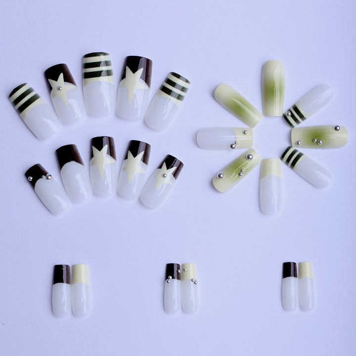 Artificial nails with unique geometric design Kalsten
