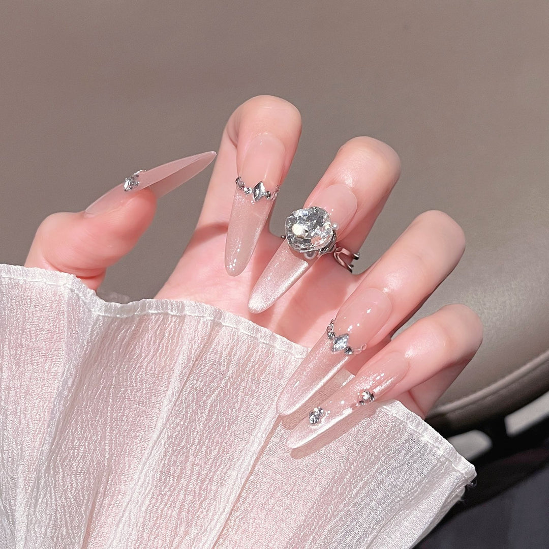 Luxury Glittery Stiletto Nail Extensions Kalsten