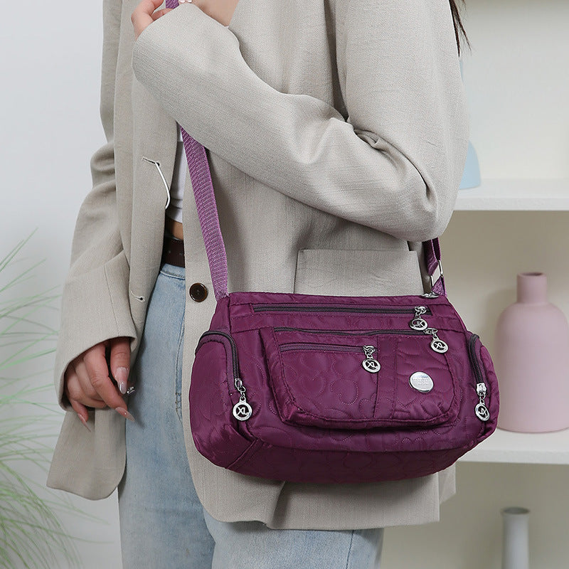 WoQuilted Crossbody Messenger Bag
