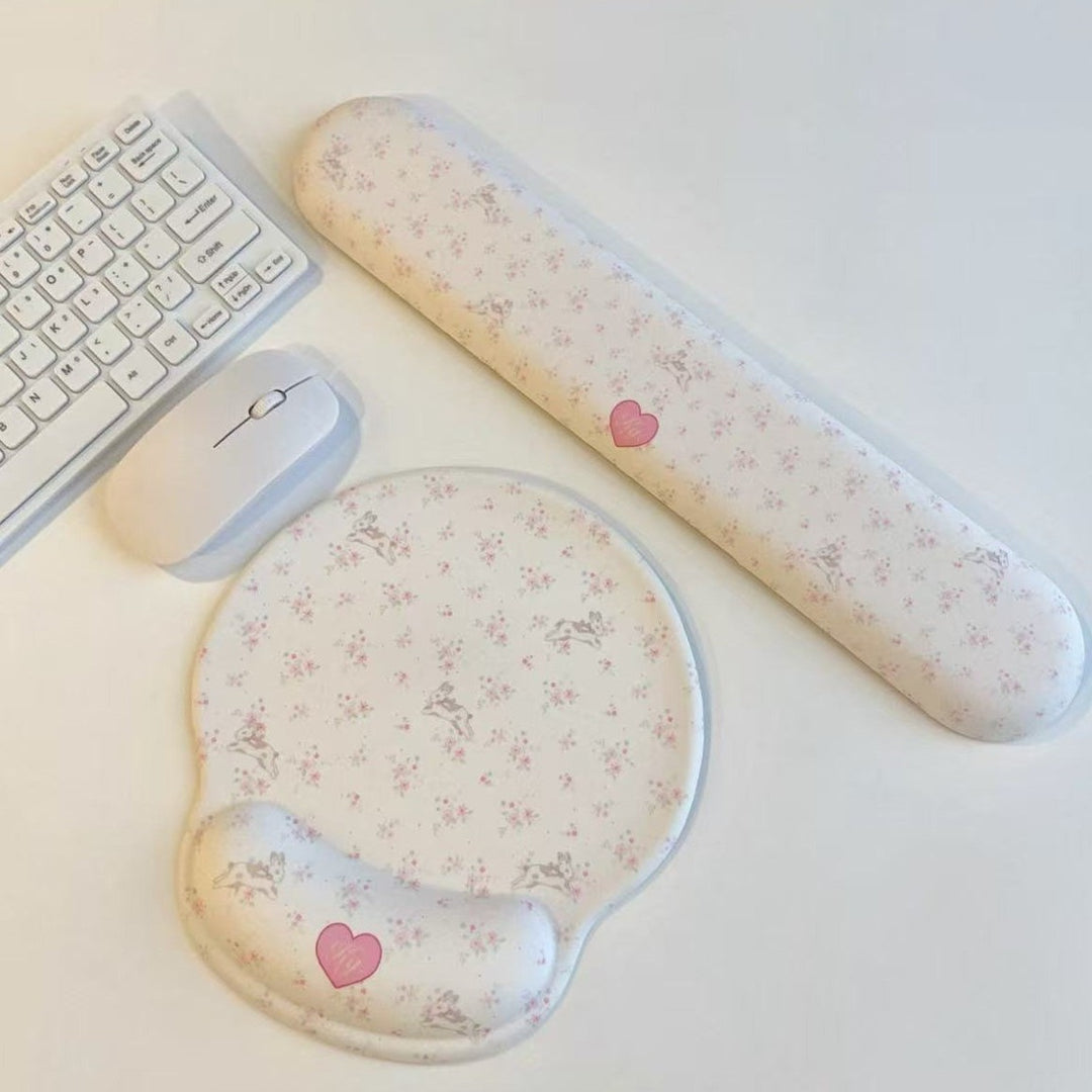 Stylish Floral Ergonomic Mouse Pad