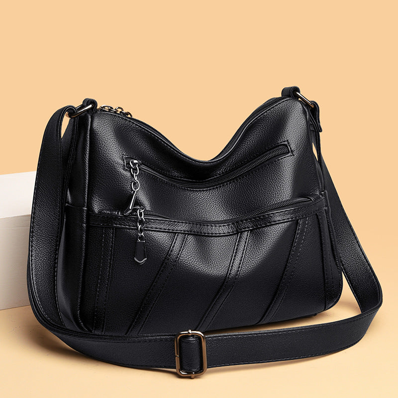 Elegant Zip-Detail Shoulder Bag Kalsten
