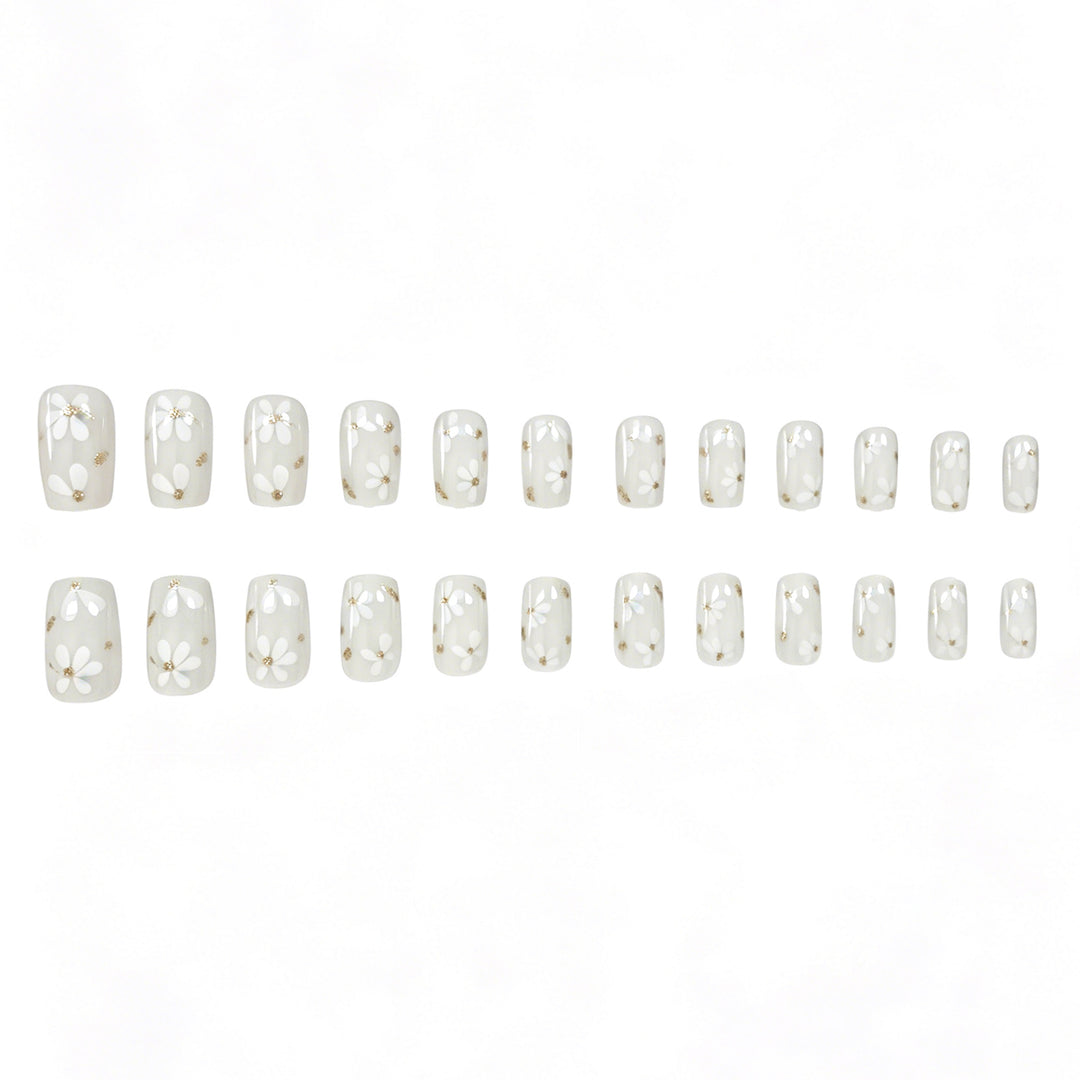 Floral Decorated Acrylic Nail Art Extensions Kalsten
