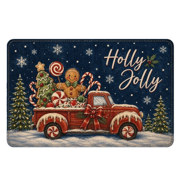 Festive Christmas-Themed Door Mat Kalsten
