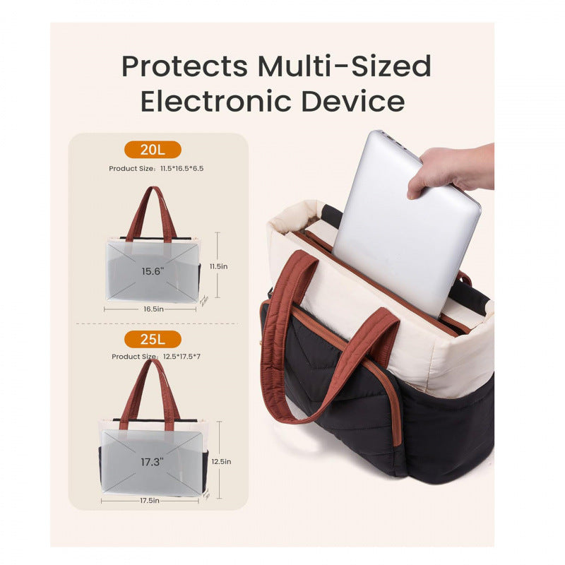 Multifunctional tote bag with padded interior and many compartments Kalsten