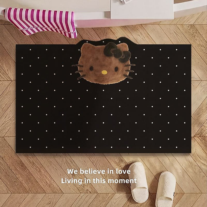 Cute Cartoon Cat-Themed Bath Rug