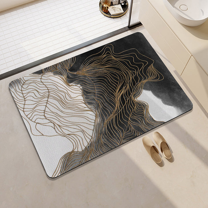 Playful Cat-Themed Bath Rug Kalsten