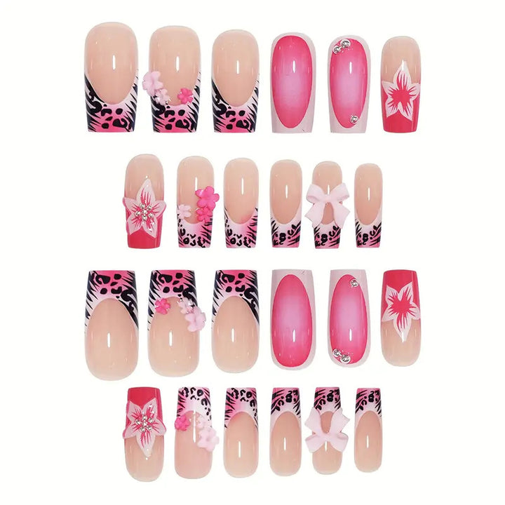 Artistic 3D Floral Nail Enhancements Kalsten