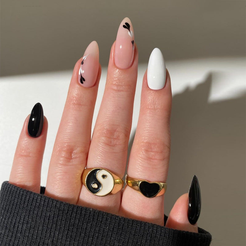 Elegant Stiletto Press-On Nail Art with Rhinestone Accents Kalsten