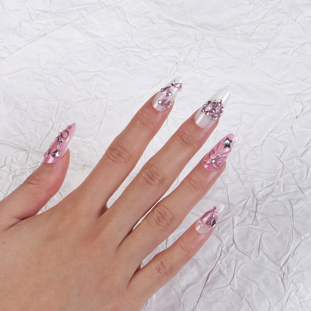 Decorative Long Stiletto Nail Art Kalsten