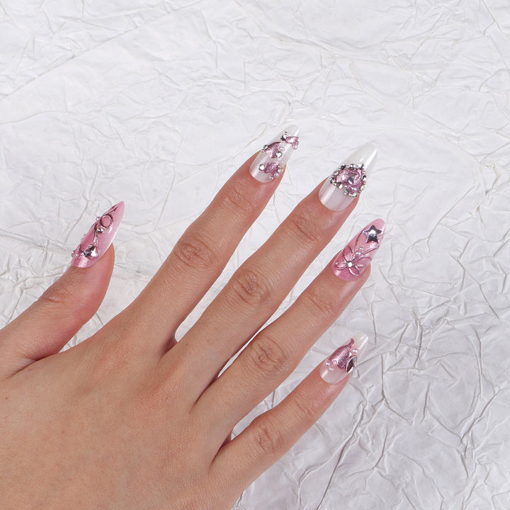 Decorative Long Stiletto Nail Art Kalsten