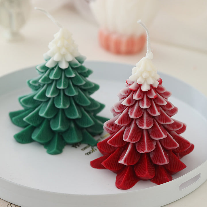 Handcrafted Ombre Petal-Scale Mini Tree Decorative Soy Wax Candle