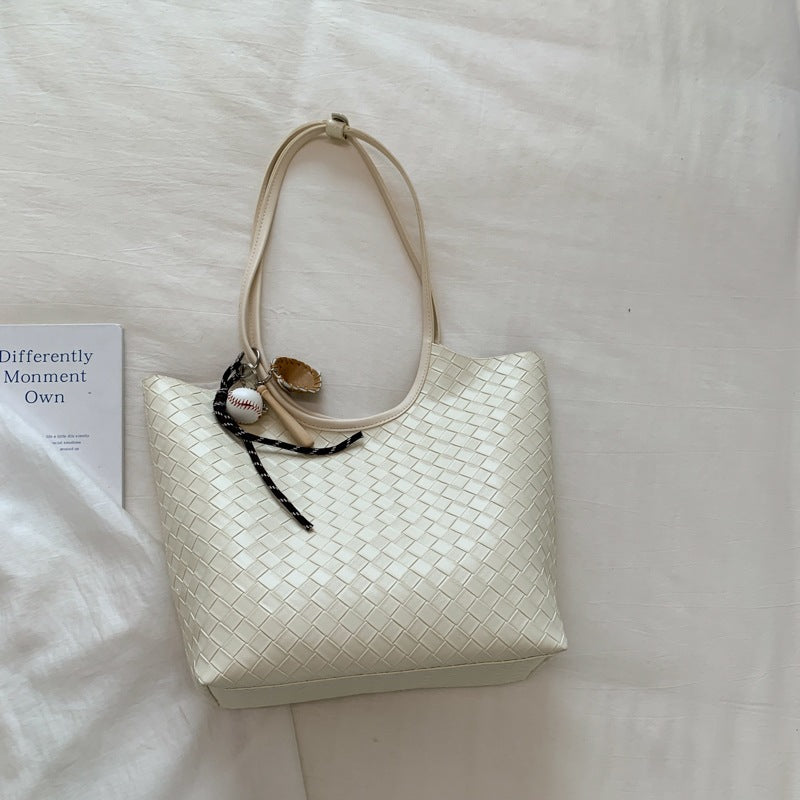 Woven Textured Tote Bag
