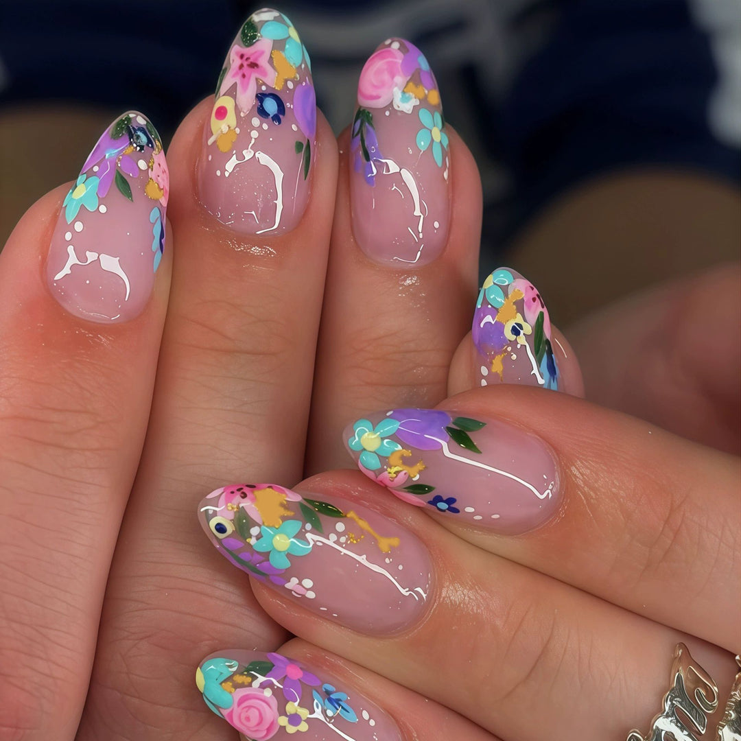Floral Acrylic Nail Art Enhancements Kalsten 1789915430