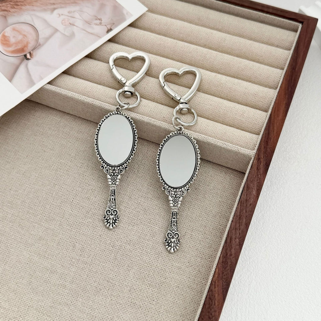 Vintage-Style Compact Mirror Keychain Kalsten