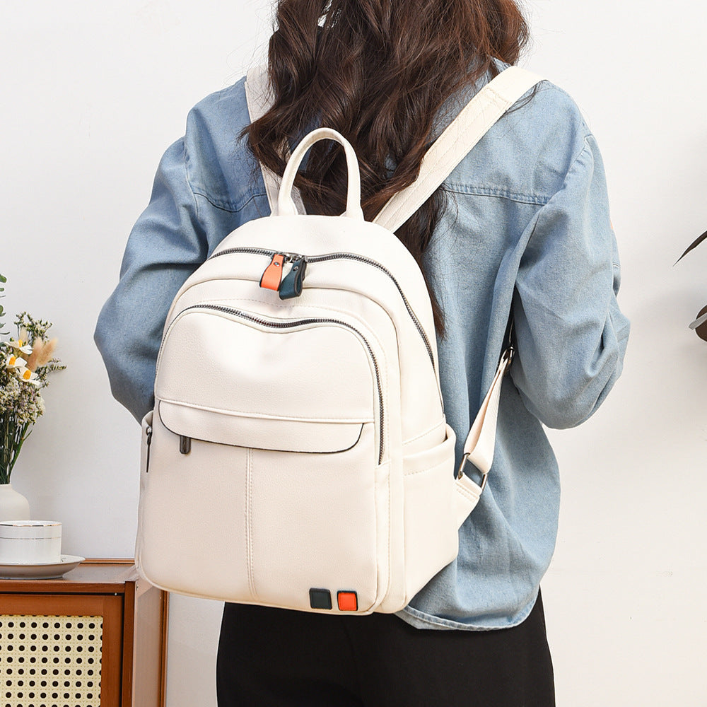Leather Multi-Compartment Backpack Kalsten