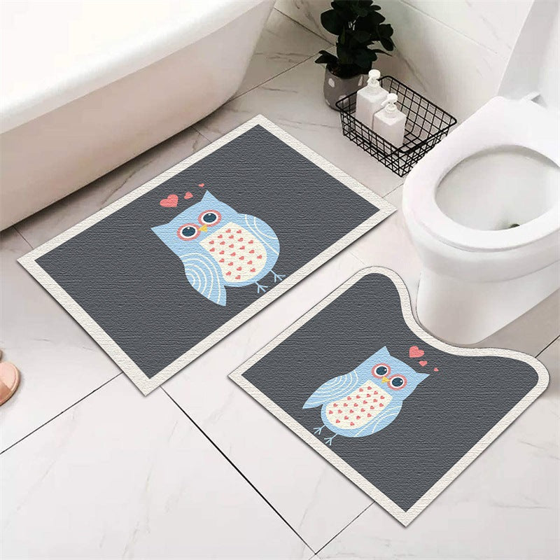 Festive Holiday-Themed Bathroom Mat Set