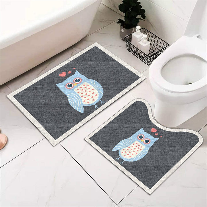 Festive Holiday-Themed Bathroom Mat Set