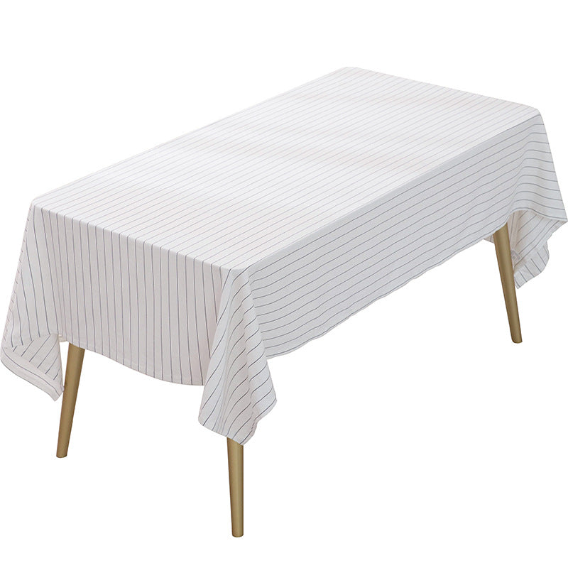 Rectangular tablecloth made of cotton blend fabric with gold dot print