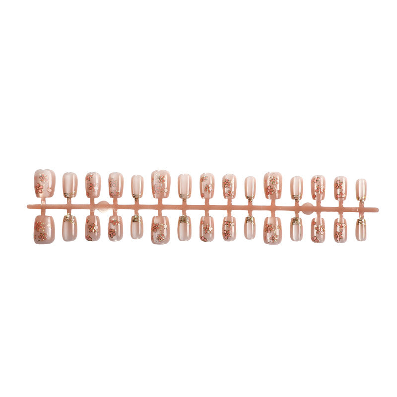 Floral-Embellished Press-On Nail Set