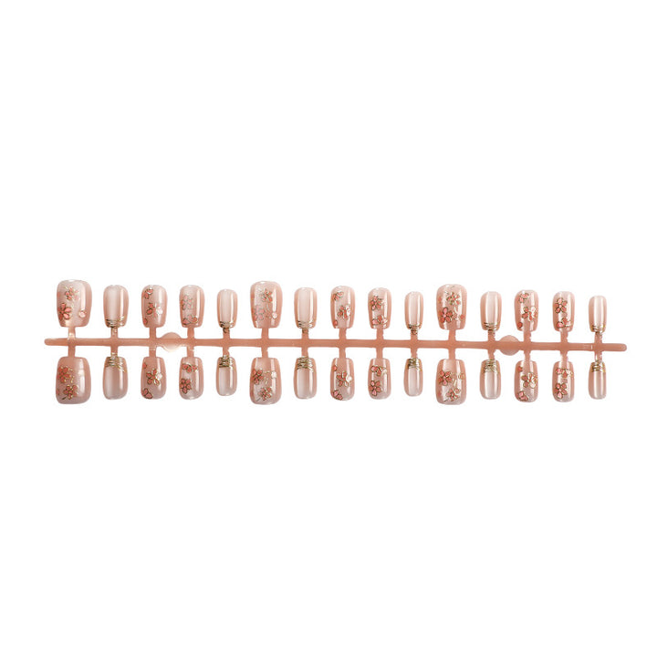 Floral-Embellished Press-On Nail Set