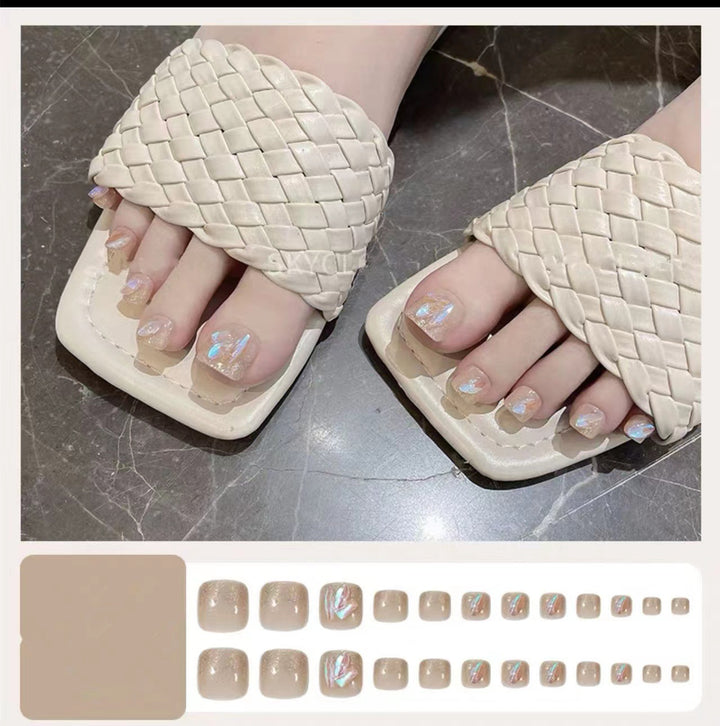 False artificial toenails with glitter effects Kalsten