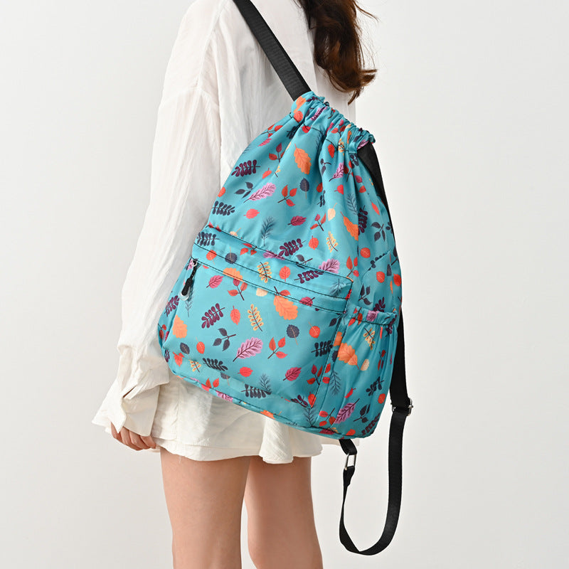 Drawstring Elephant Print Backpack Kalsten