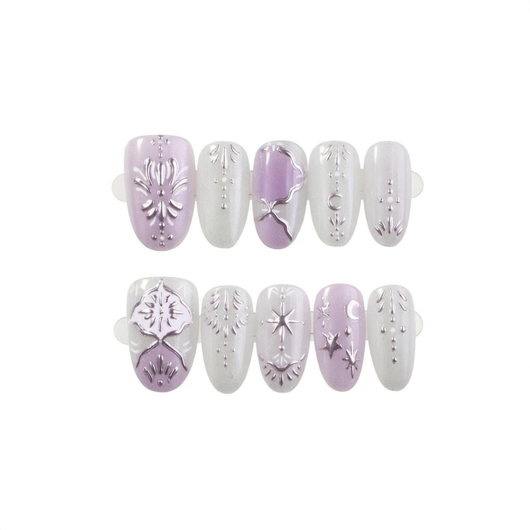 Decorative Metallic Press-On Nail Art Set Kalsten