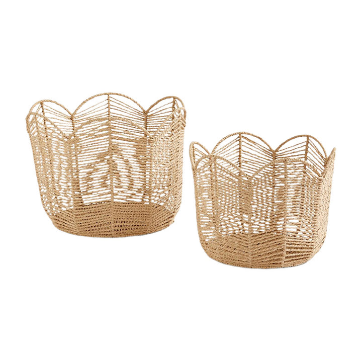 Handcrafted storage basket in leaf design Kalsten