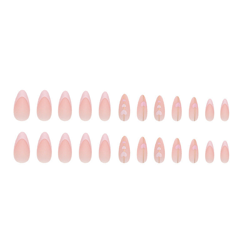 Heart-Embellished Acrylic Nail Extensions Kalsten