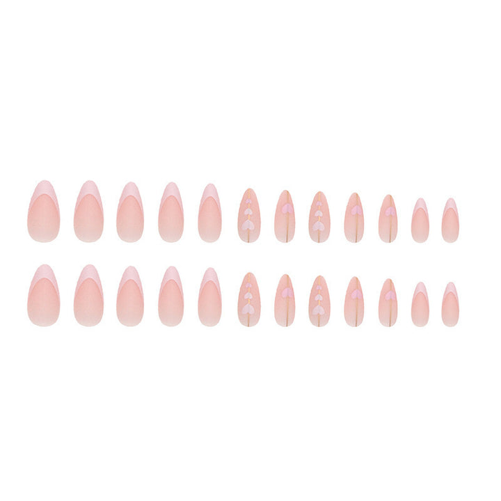 Heart-Embellished Acrylic Nail Extensions Kalsten