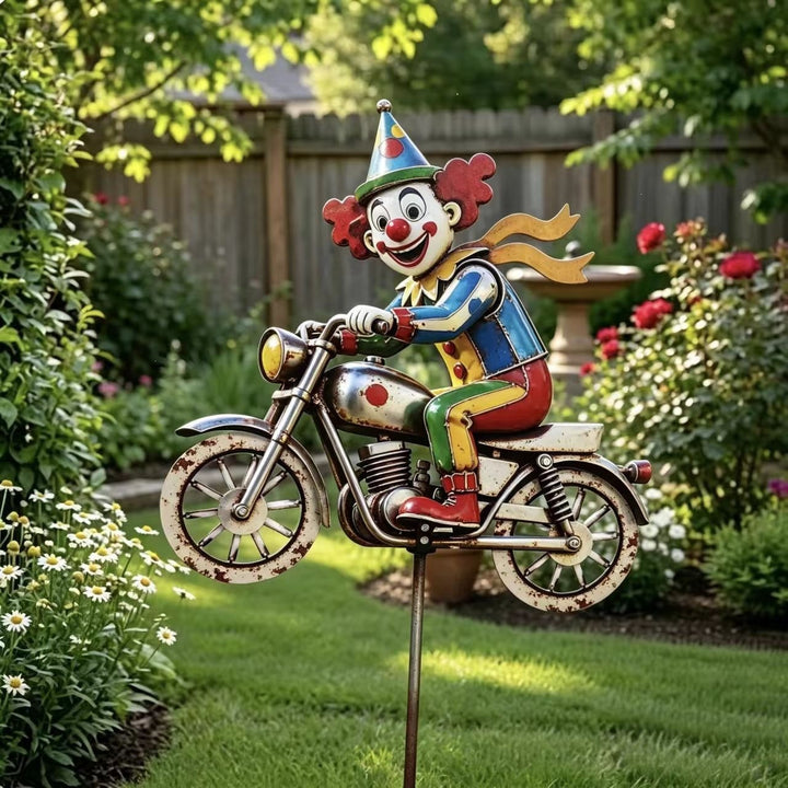 Garden Decor Clown Riding Motorcycle Kalsten