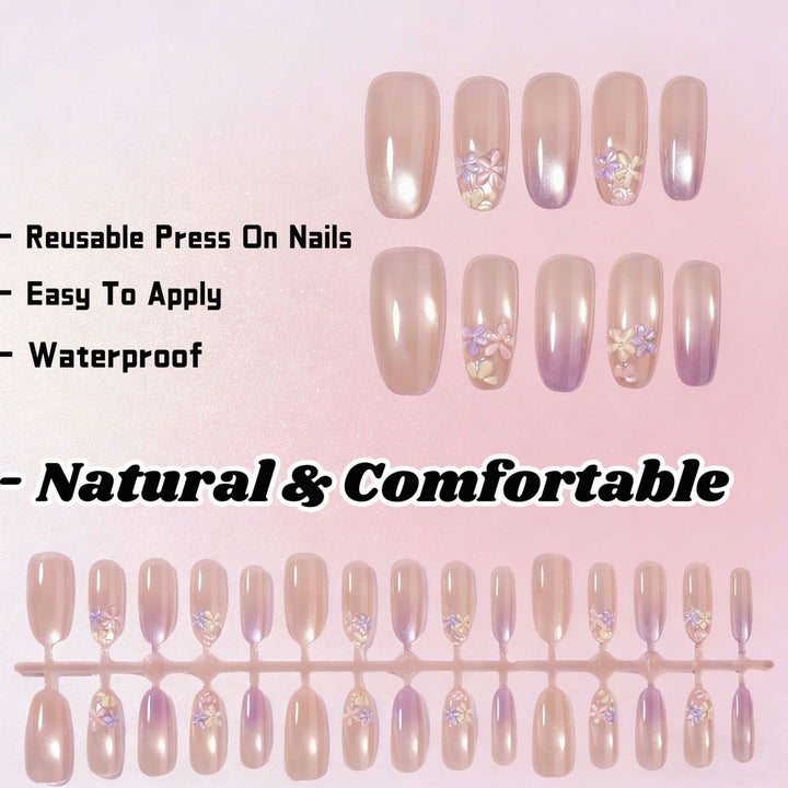 Reusable Waterproof Press-On Nail Set