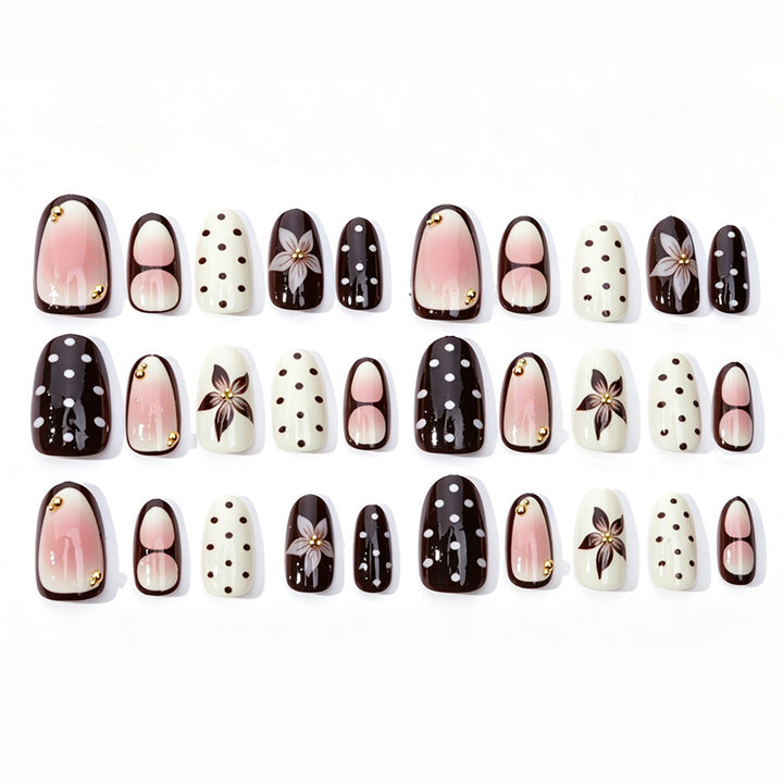 Elegant Floral Design Press-On Nail Set Kalsten