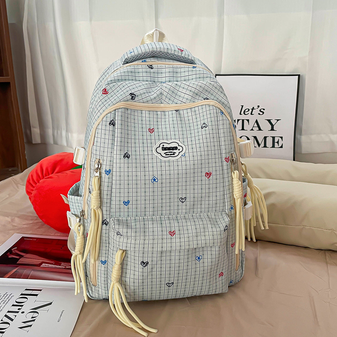Cute Multi-Pocket Printed Backpack Kalsten