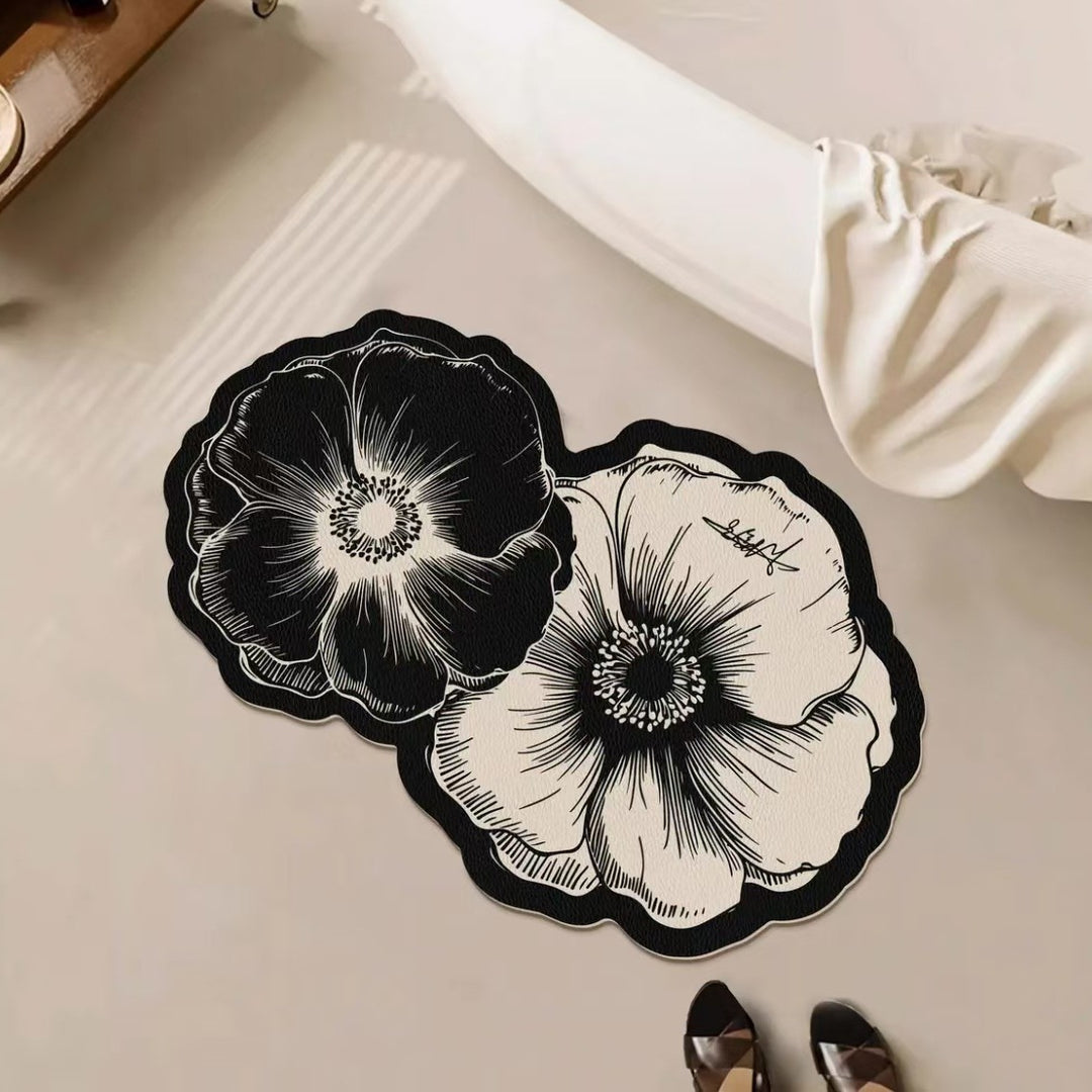 Floral Print Bath Mat Kalsten