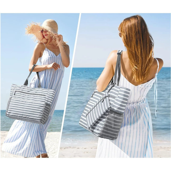 Large beach bag with multiple compartments and insulated inner pocket Kalsten