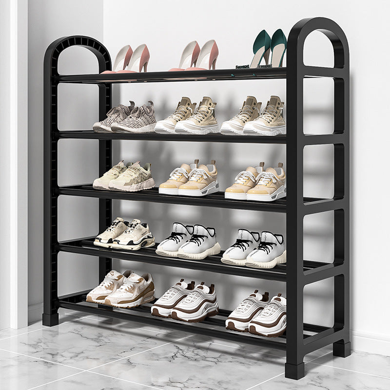 Multi-Tier Narrow Shoe Storage Rack With Arched Side Frame And Slim Footprint