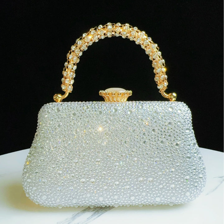 Elegant Rhinestone-Embellished Handbag